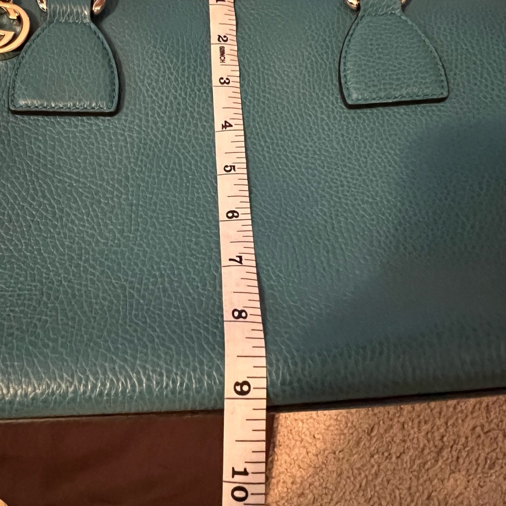 100% AUTHENTIC GUCCI TURQUOISE/Teal color bag NEW - Picture 9 of 10